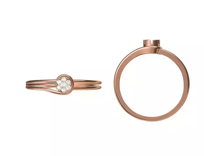 Wedding Engagement Women Ring STL JCD Details