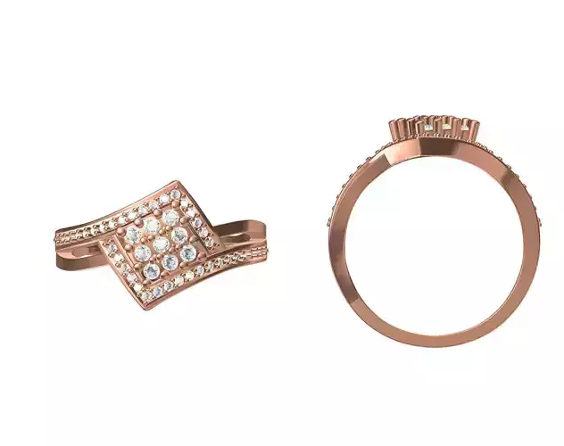 Wedding Engagement Women Ring STL JCD Details