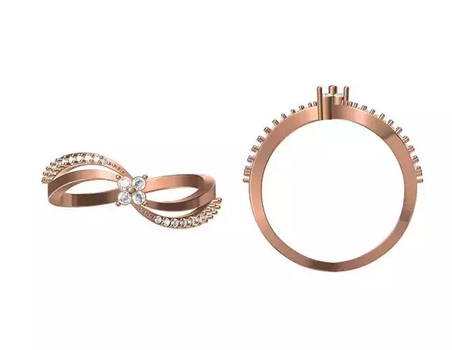 Wedding Engagement Women Ring STL JCD Details