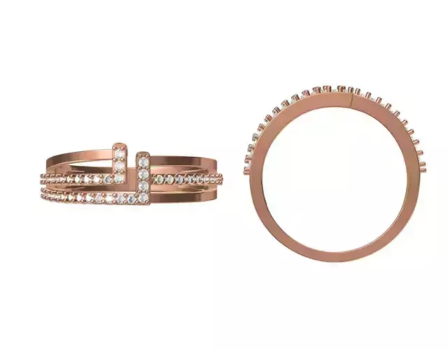 Wedding Engagement Women Ring STL JCD Details