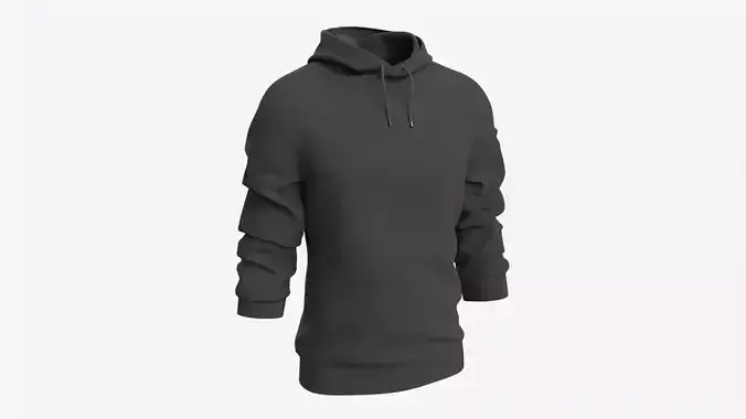 Hoodie for Men Mockup 02 Black