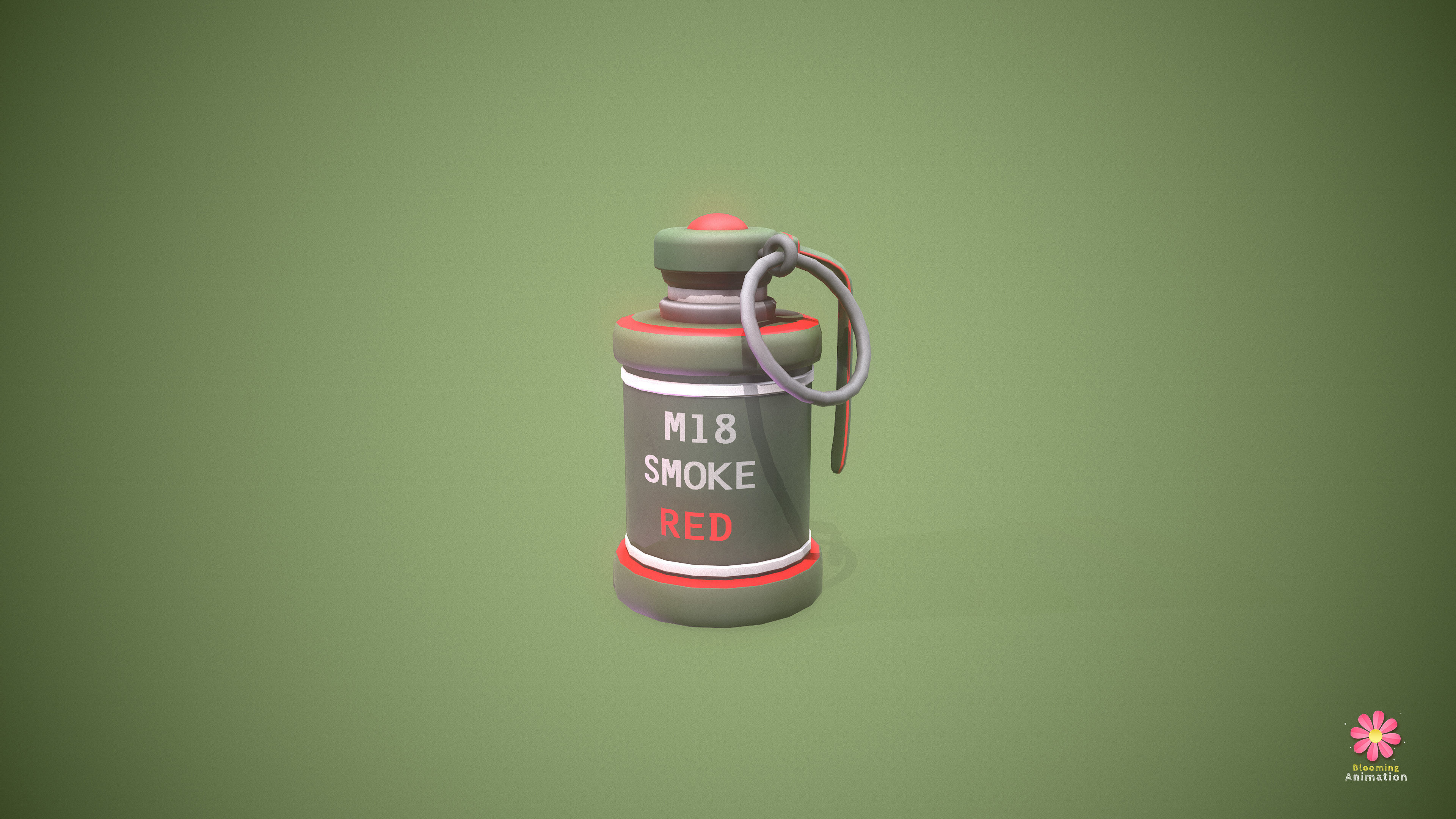 Stylized Smoke Bomb Low-poly 3D model_4