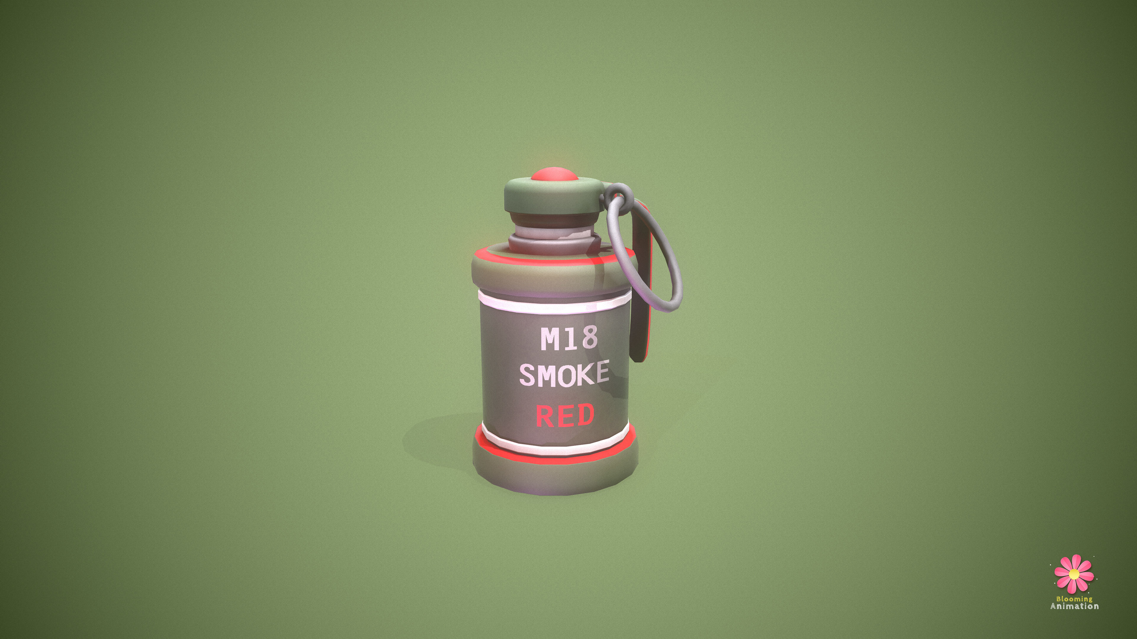 Stylized Smoke Bomb Low-poly 3D model_3
