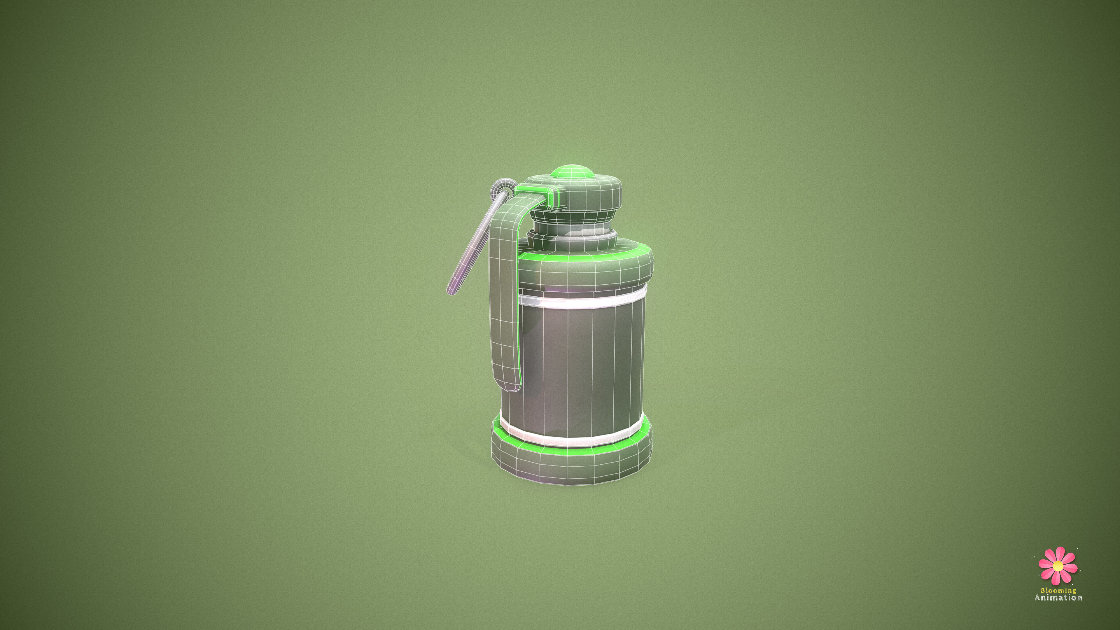 Stylized Smoke Bomb Low-poly 3D model_9