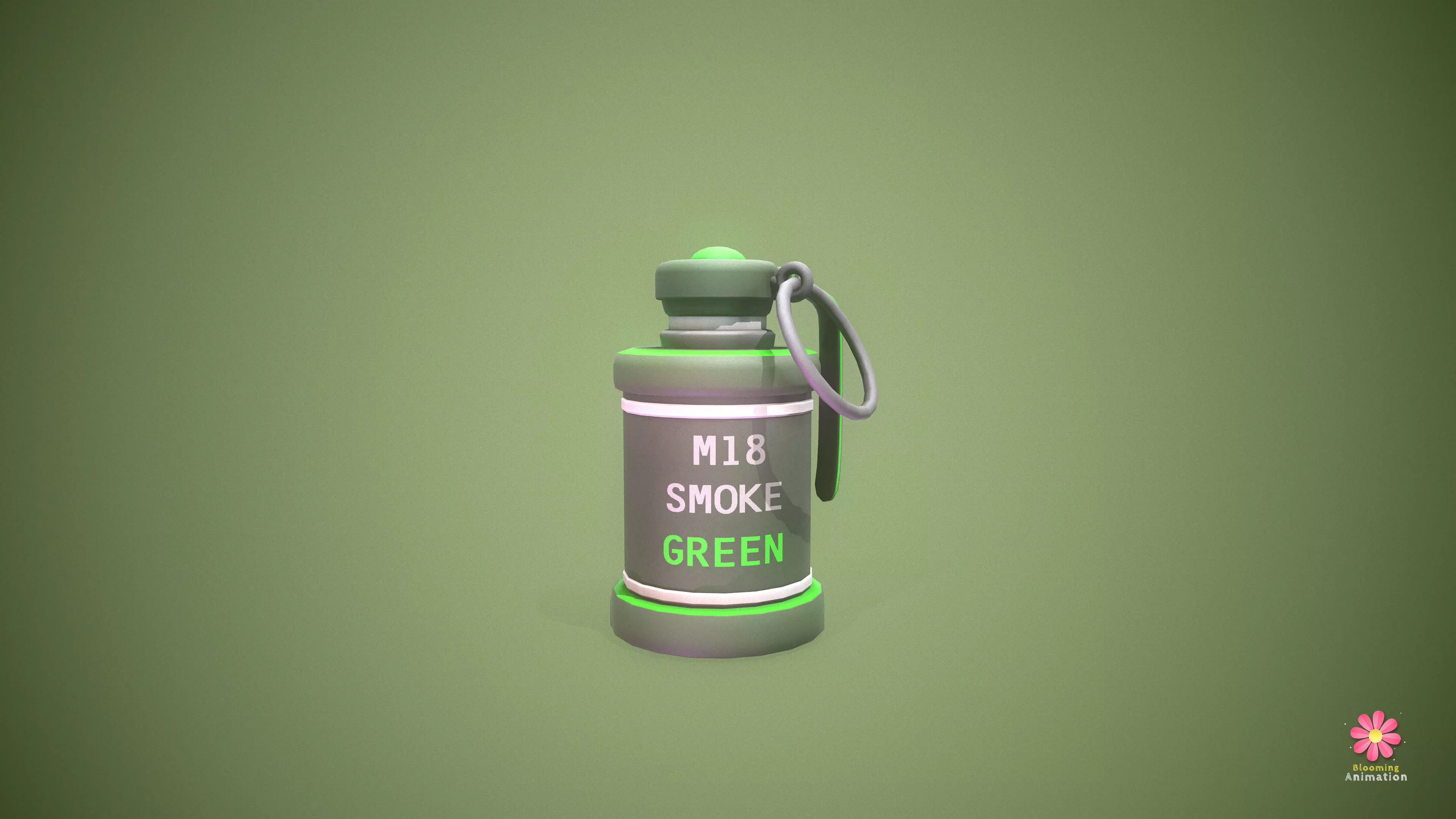 Stylized Smoke Bomb Low-poly 3D model_0