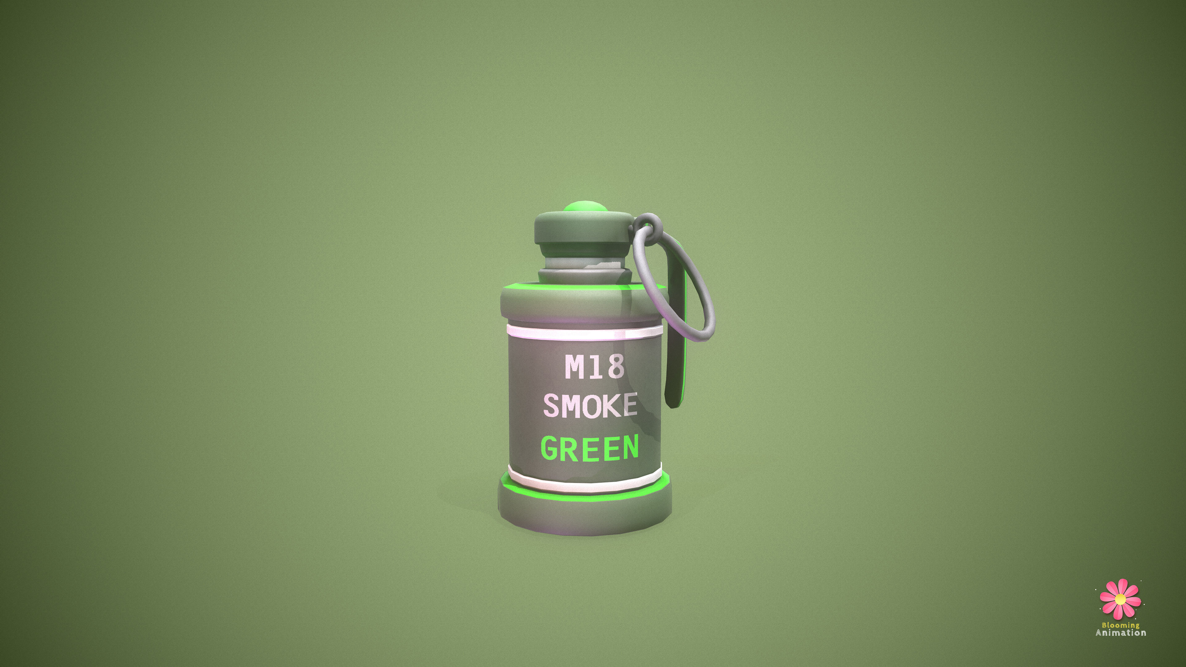 Stylized Smoke Bomb Low-poly 3D model_2