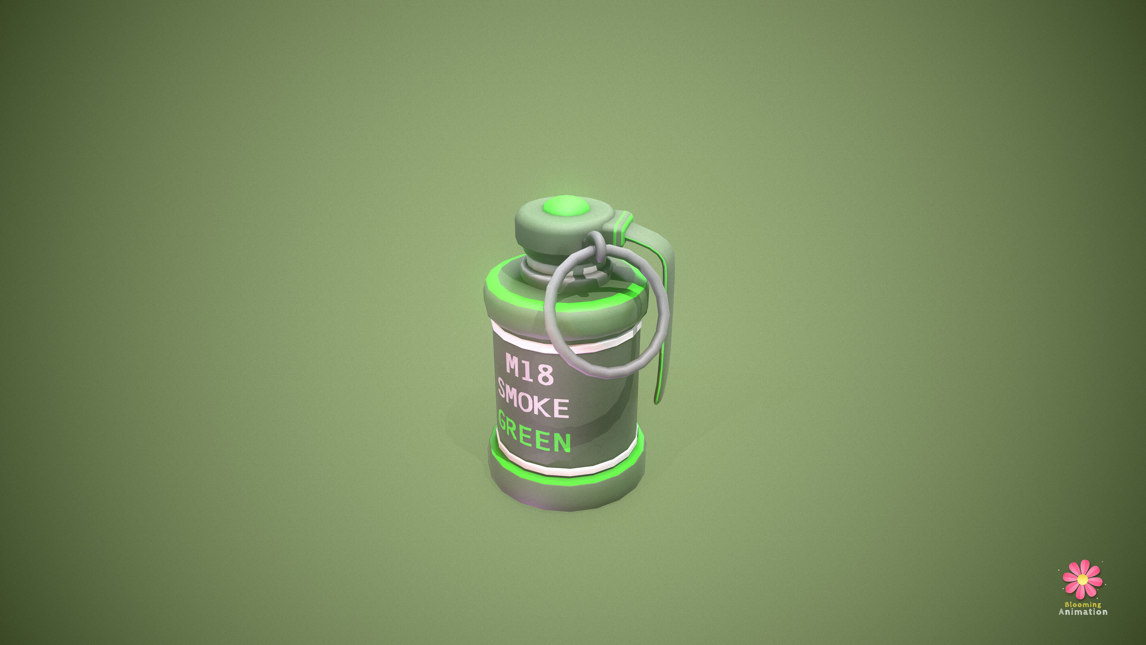 Stylized Smoke Bomb Low-poly 3D model_1