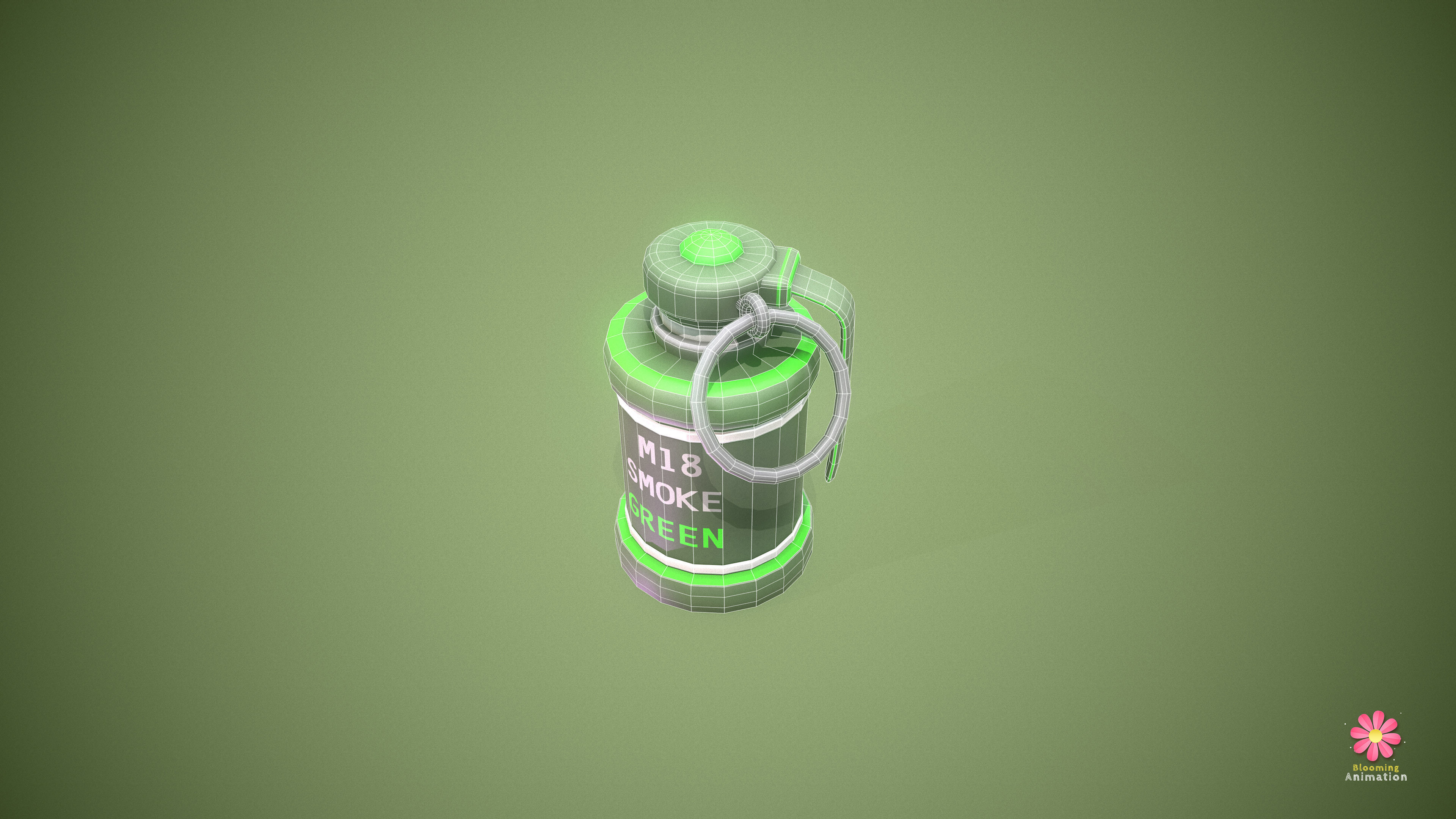 Stylized Smoke Bomb Low-poly 3D model_8