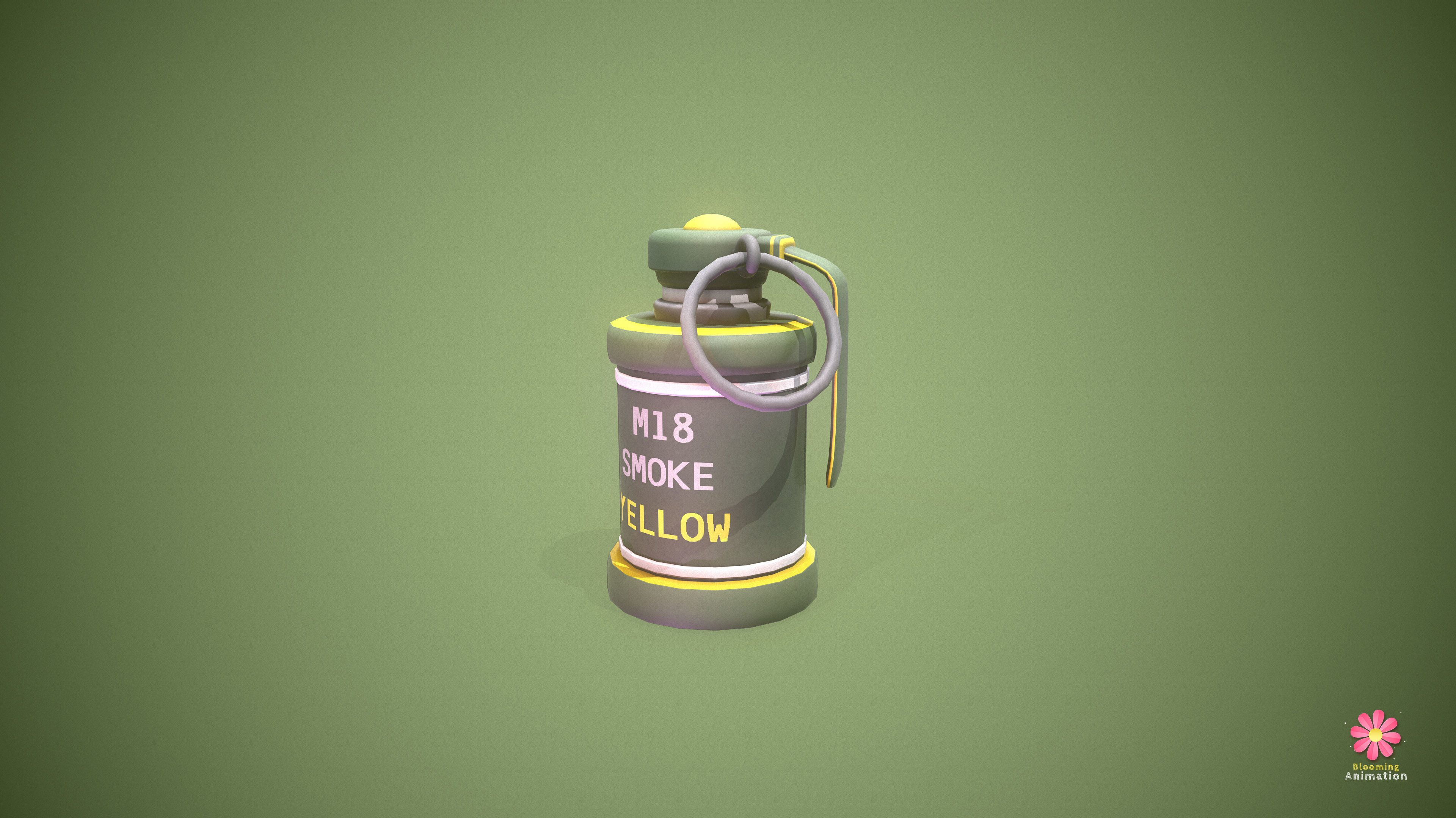 Stylized Smoke Bomb Low-poly 3D model_6