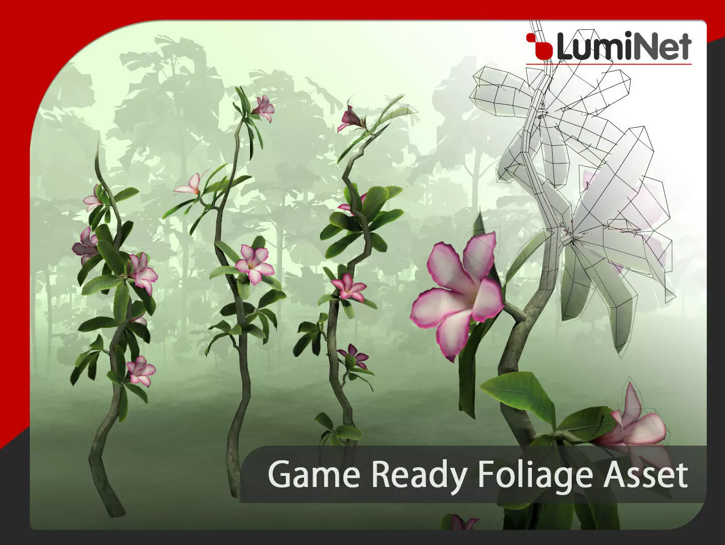 Adenium Multiflorum - Grass Low-poly 3D model_0