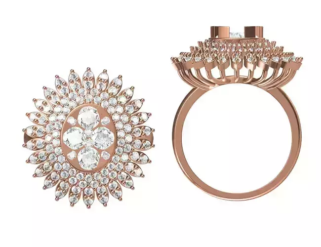 Wedding Engagement Women Ring STL JCD Details