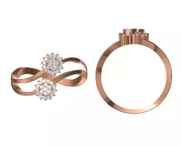 Wedding Engagement Women Ring STL JCD Details