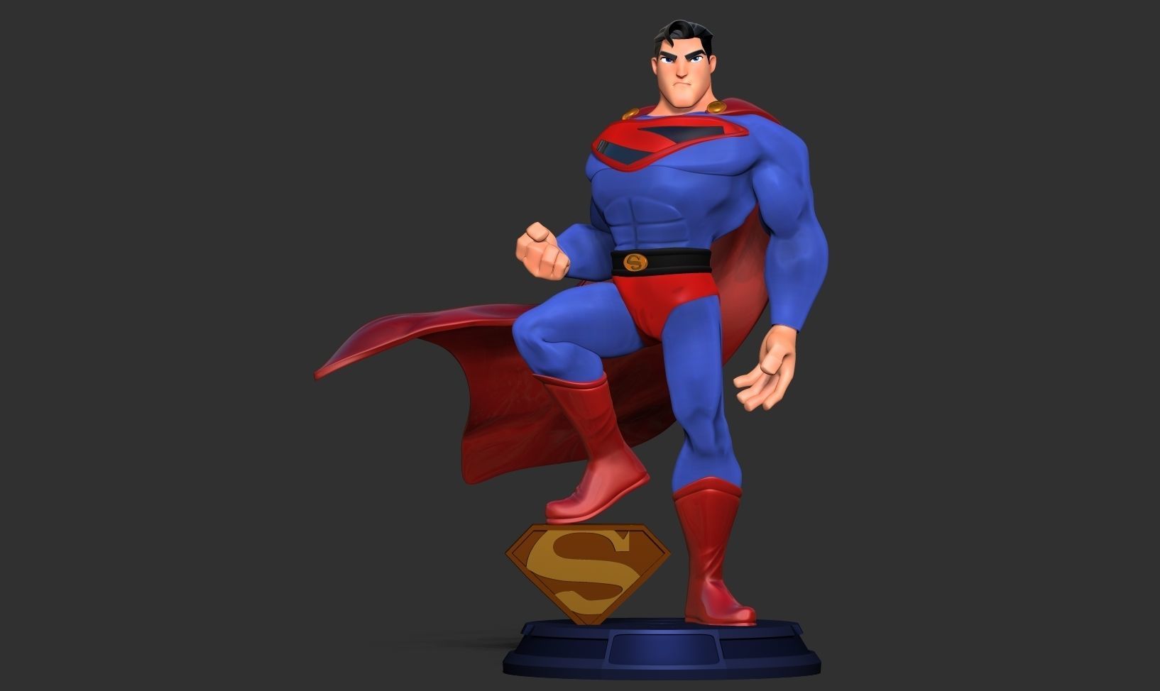 Superman Stylized 3D print model_10