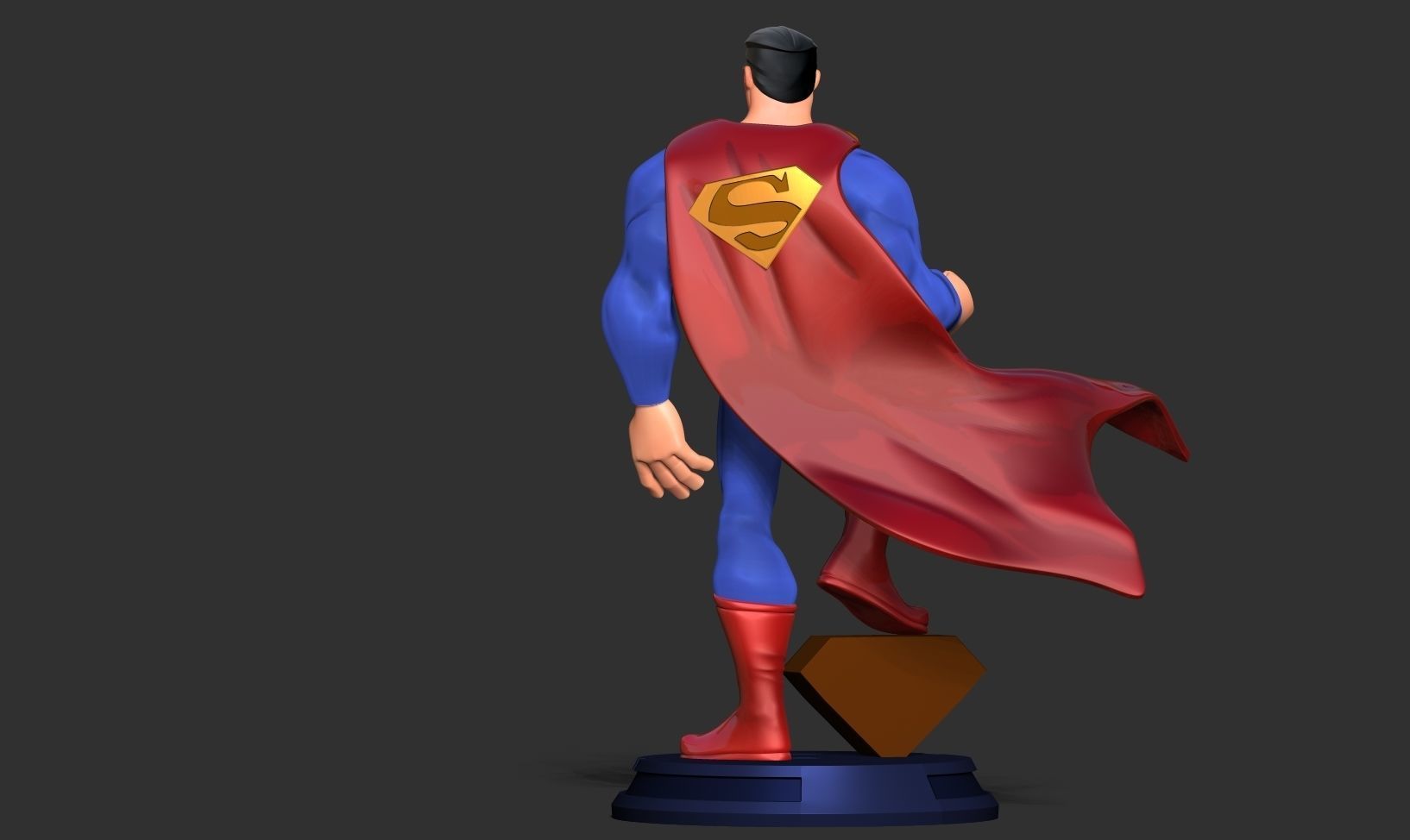Superman Stylized 3D print model_6