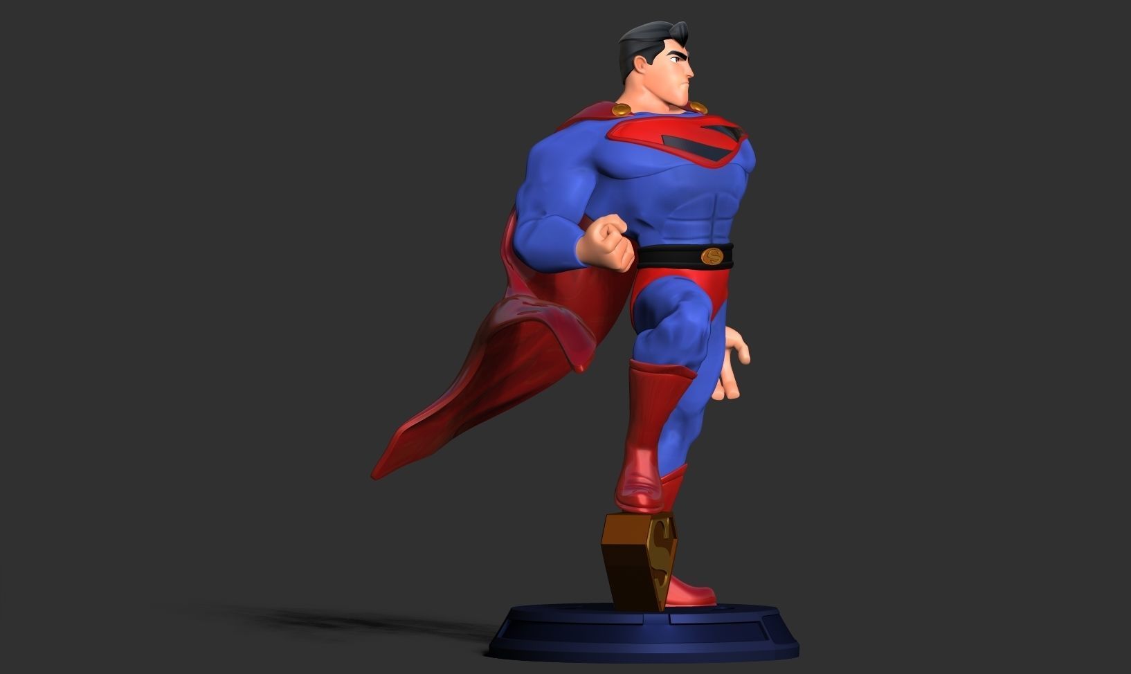 Superman Stylized 3D print model_14