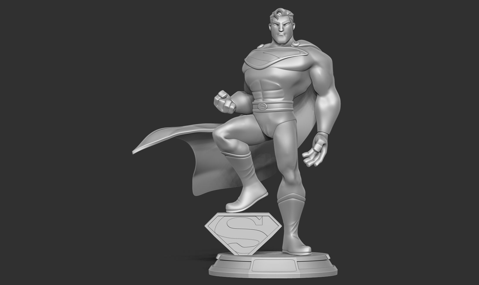 Superman Stylized 3D print model_11