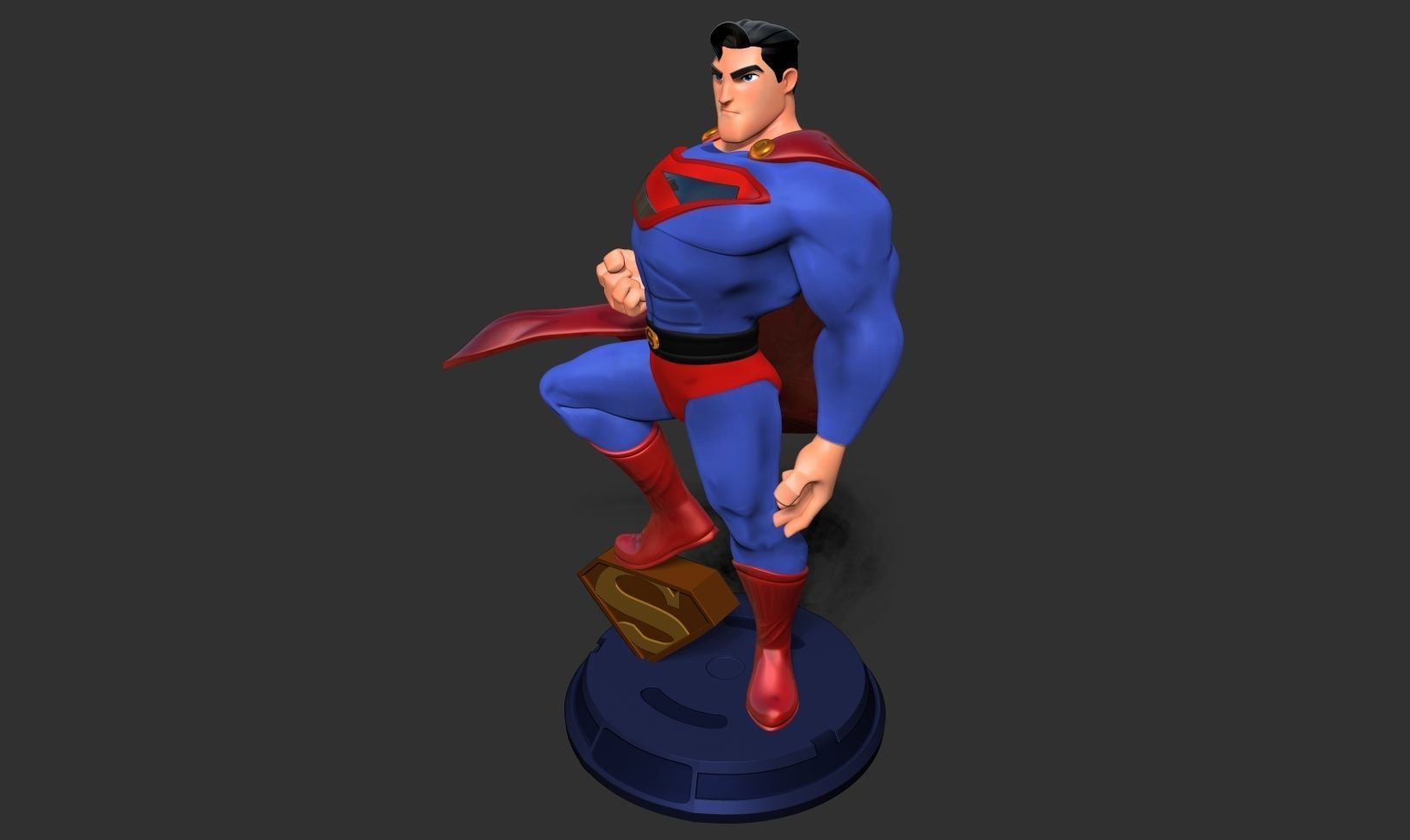 Superman Stylized 3D print model_18
