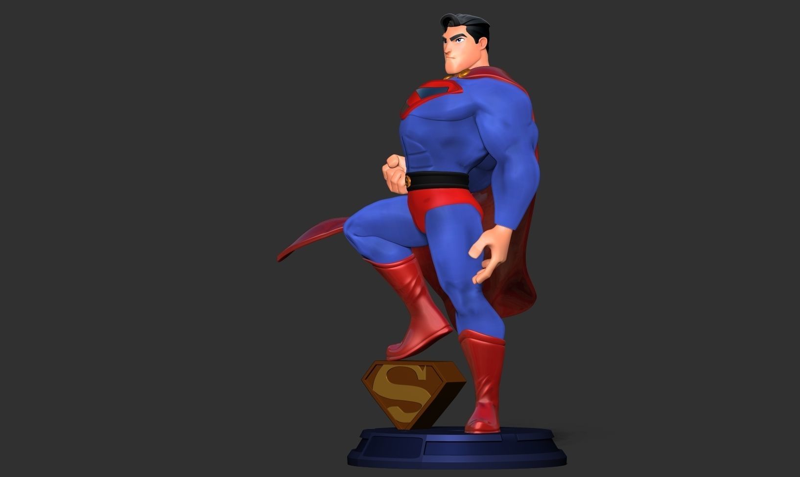 Superman Stylized 3D print model_12