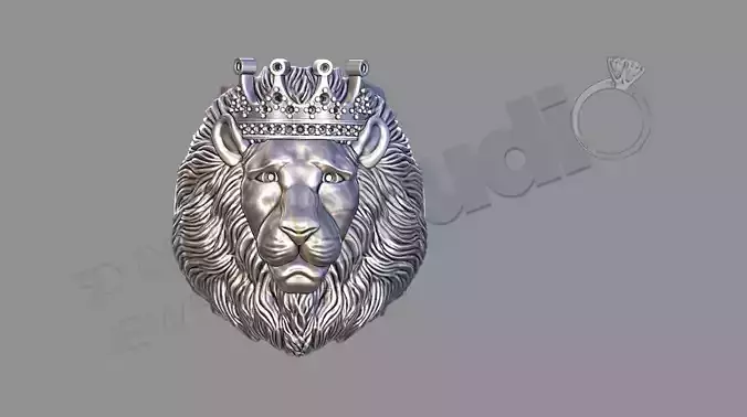 lion king ring 3d model 3D print model