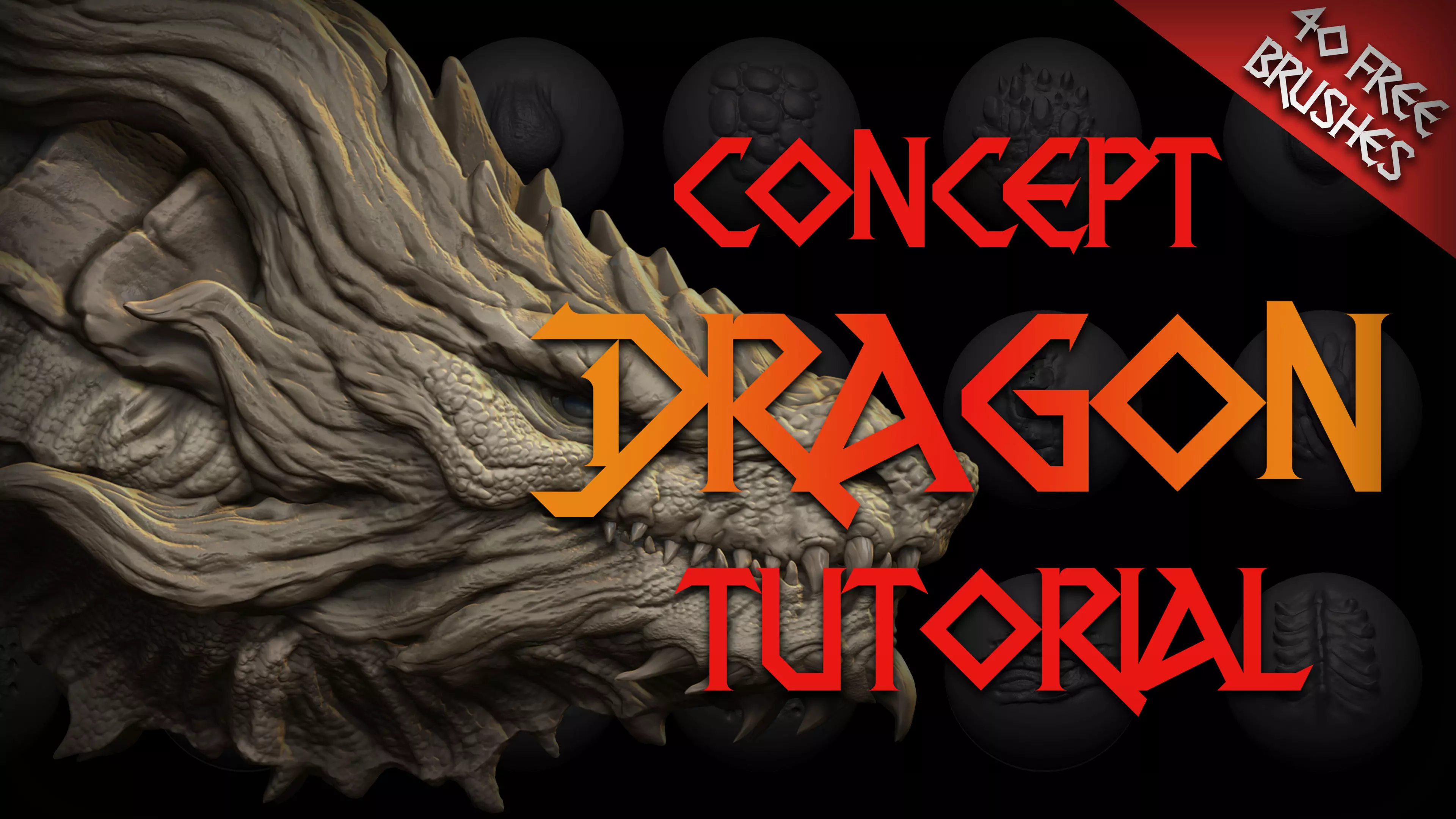 Tutorial Dragon Concept in Zbrush and 40 VDM Brushes 3D model_0