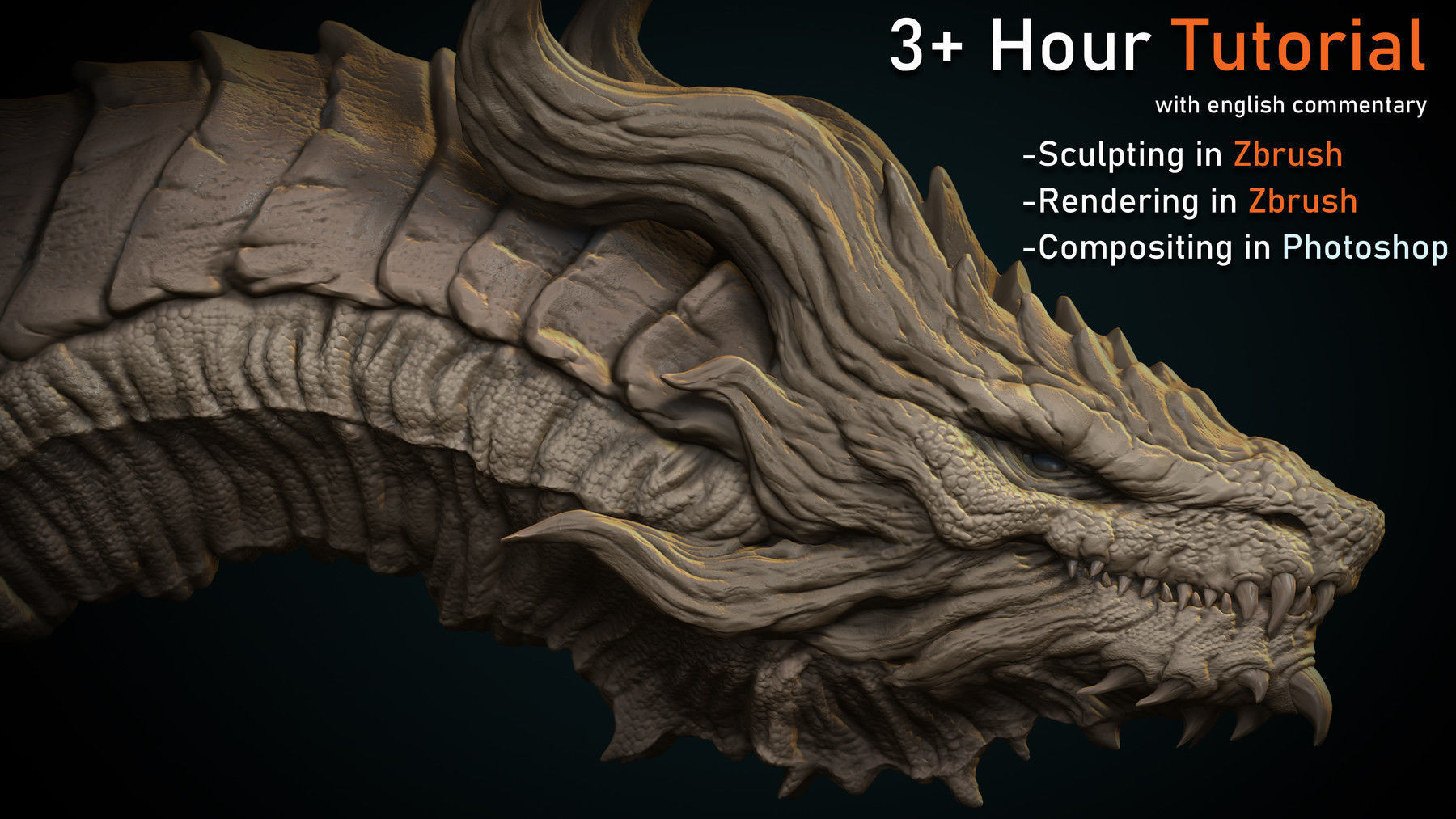 Tutorial Dragon Concept in Zbrush and 40 VDM Brushes 3D model_3
