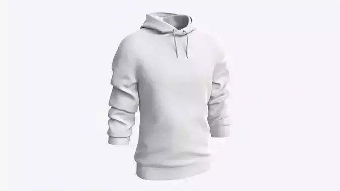 Hoodie for Men Mockup 02 White