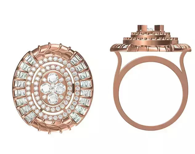 Wedding Engagement Women Ring STL JCD Details