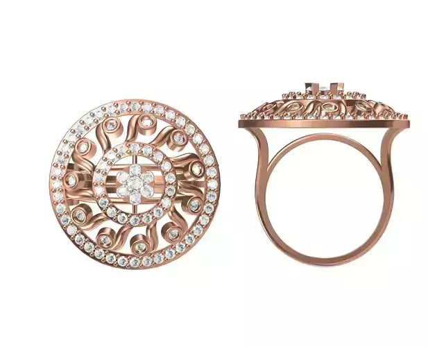 Wedding Engagement Women Ring STL JCD Details
