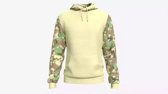 Hoodie with Pockets for Men Mockup 01 3D model