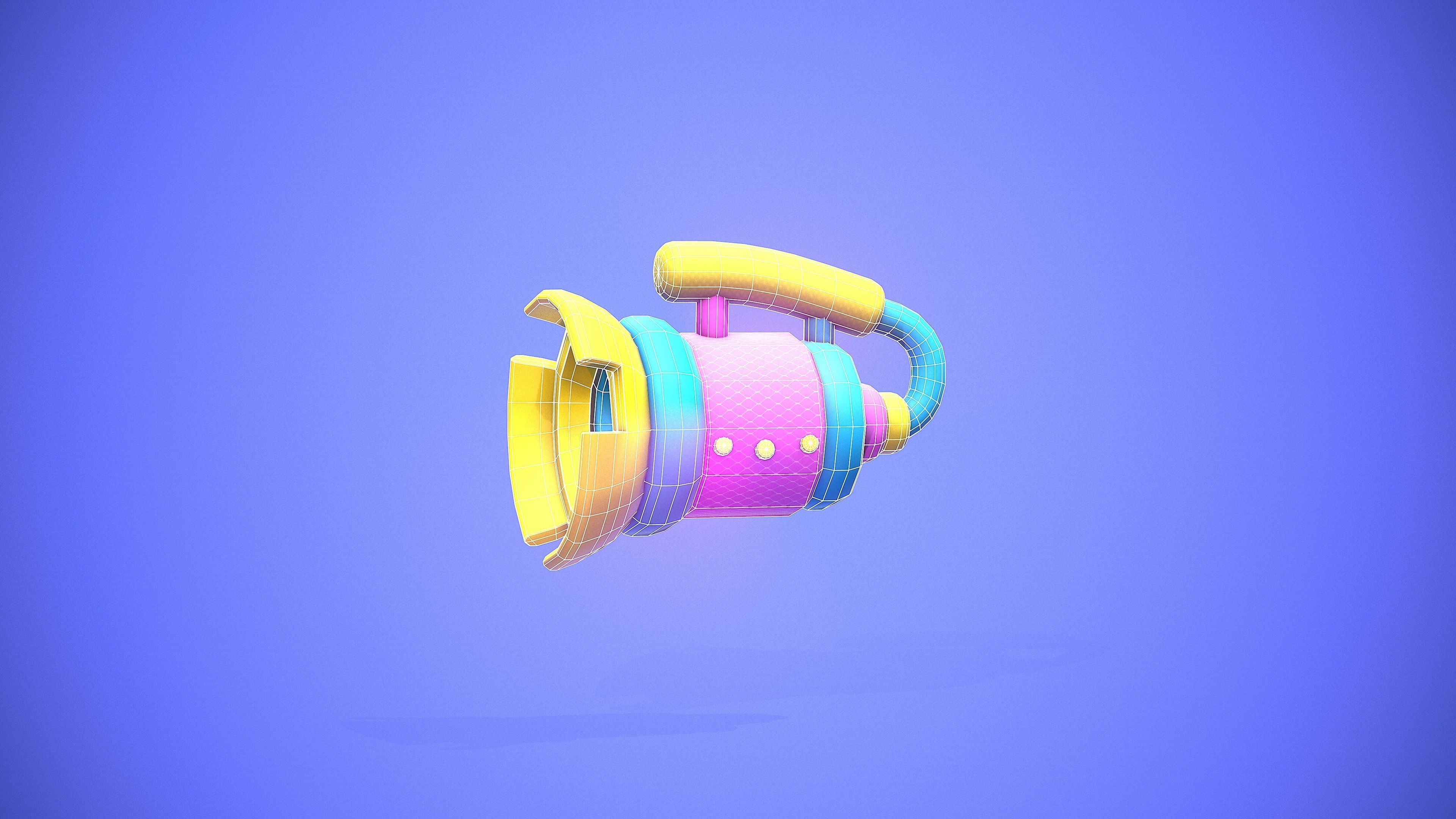 Stylized Weapons Bundle Pack 3D Model Collection_14