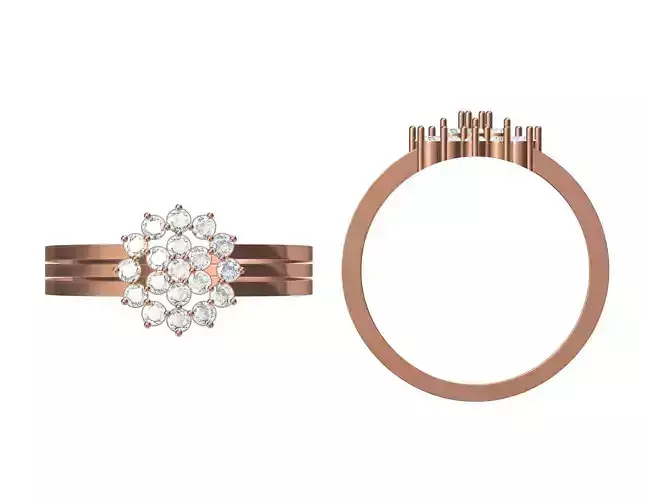 Wedding Engagement Women Ring STL JCD Details