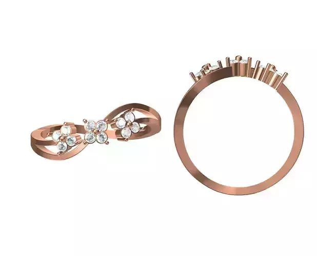 Wedding Engagement Women Ring STL JCD Details