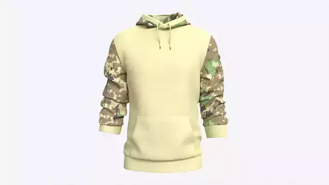 Hoodie with Pockets for Men Mockup 02 3D model
