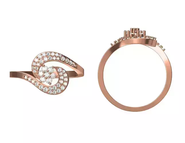 Wedding Engagement Women Ring STL JCD Details