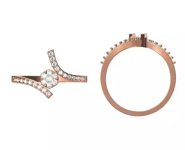 Wedding Engagement Women Ring STL JCD Details