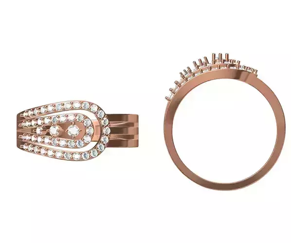 Wedding Engagement Women Ring STL JCD Details