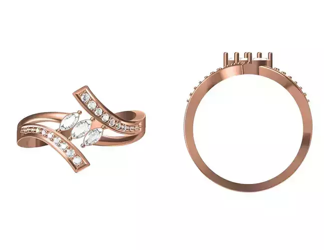 Wedding Engagement Women Ring STL JCD Details