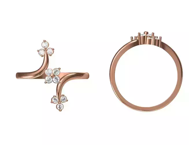 Wedding Engagement Women Ring STL JCD Details