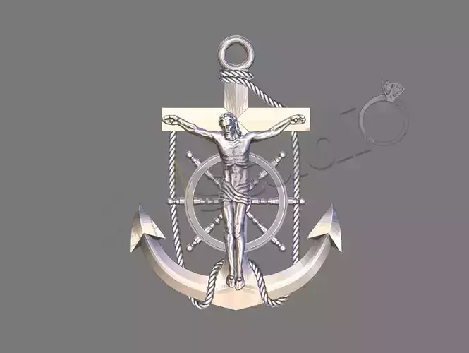 anchor pendant 3d model