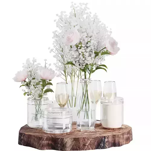 Decorative Set2 - Rose bride table