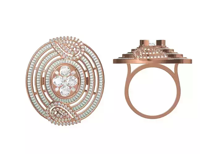 Wedding Engagement Women Ring STL JCD Details