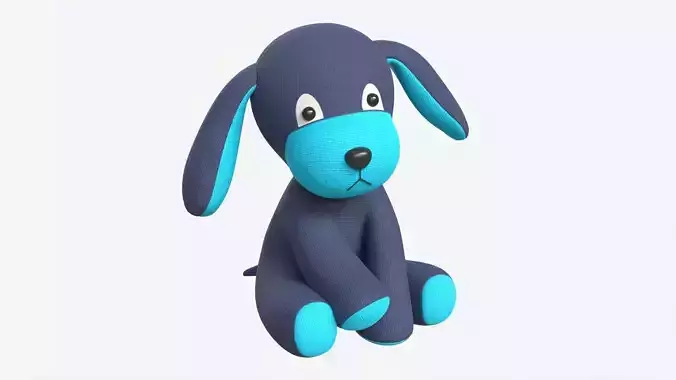Puppy Toy Soft Blue 3D model