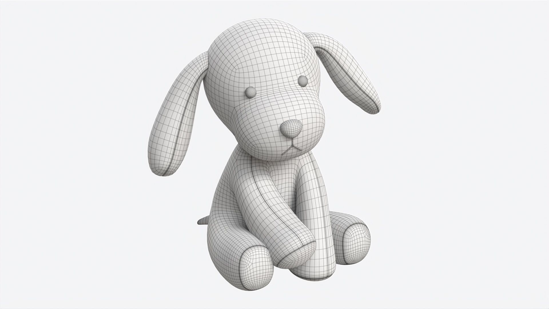 Puppy Toy Soft Pink 3D model_6