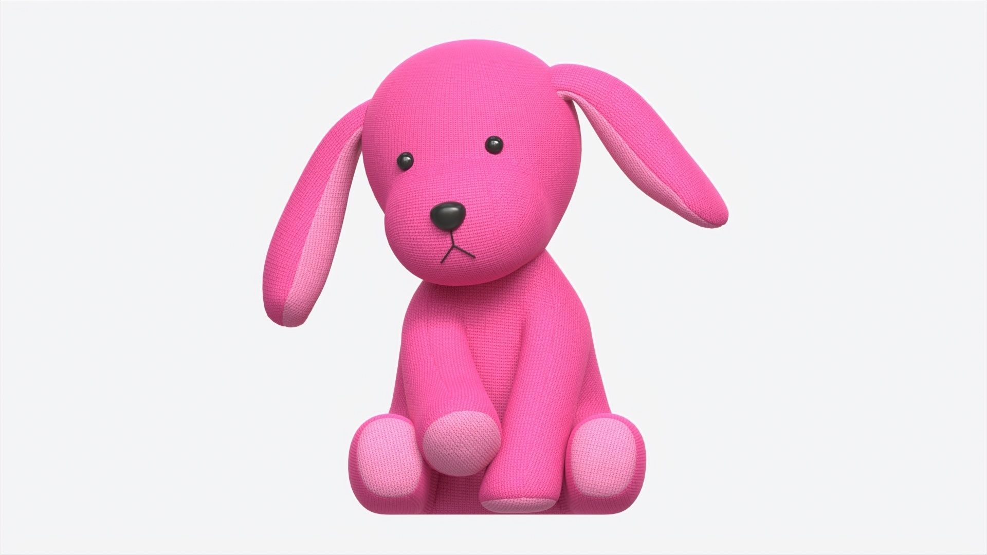 Puppy Toy Soft Pink 3D model_4