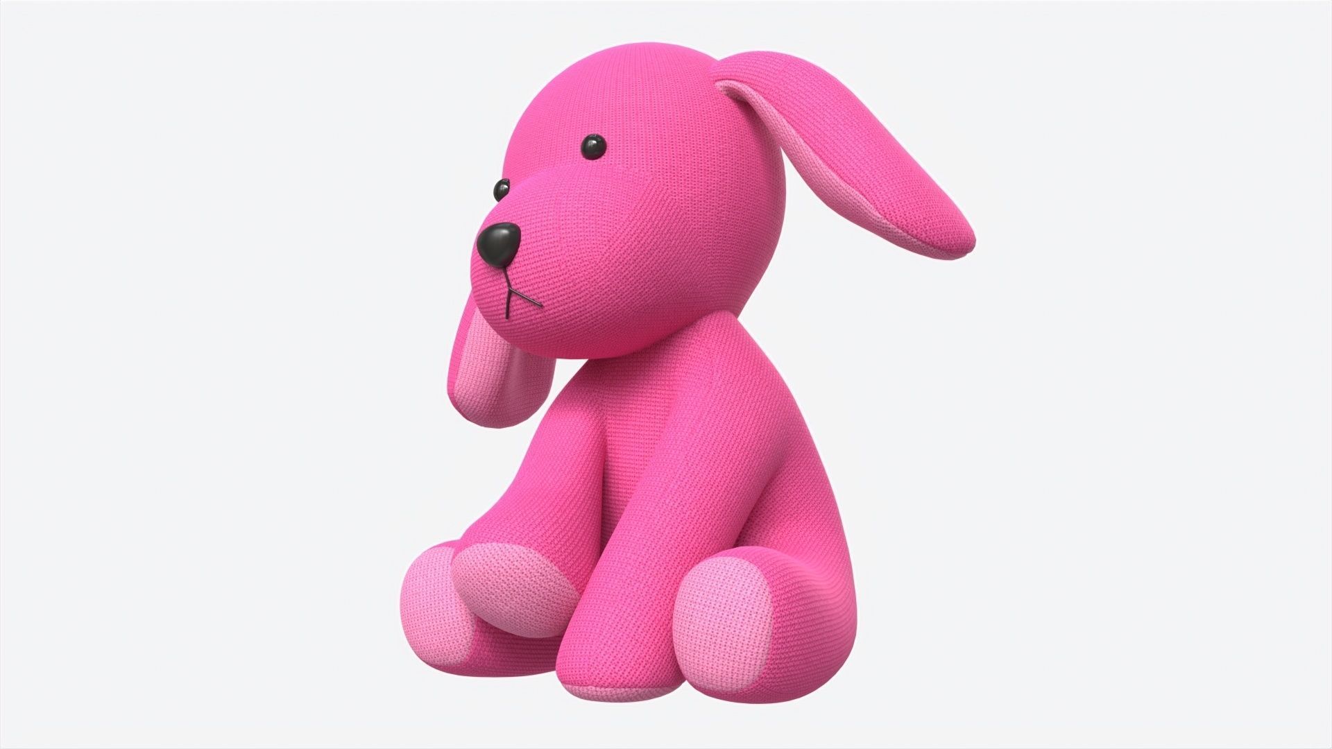 Puppy Toy Soft Pink 3D model_2