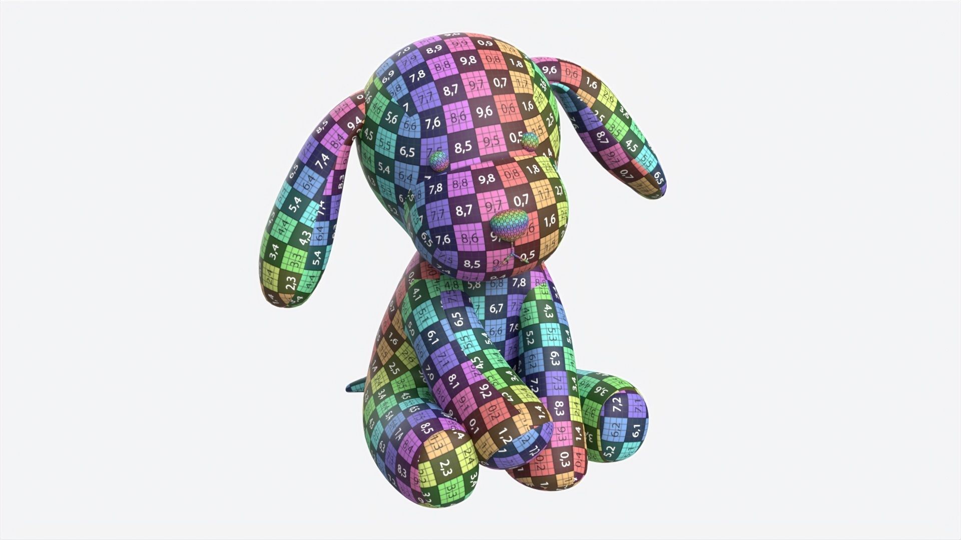 Puppy Toy Soft Pink 3D model_7