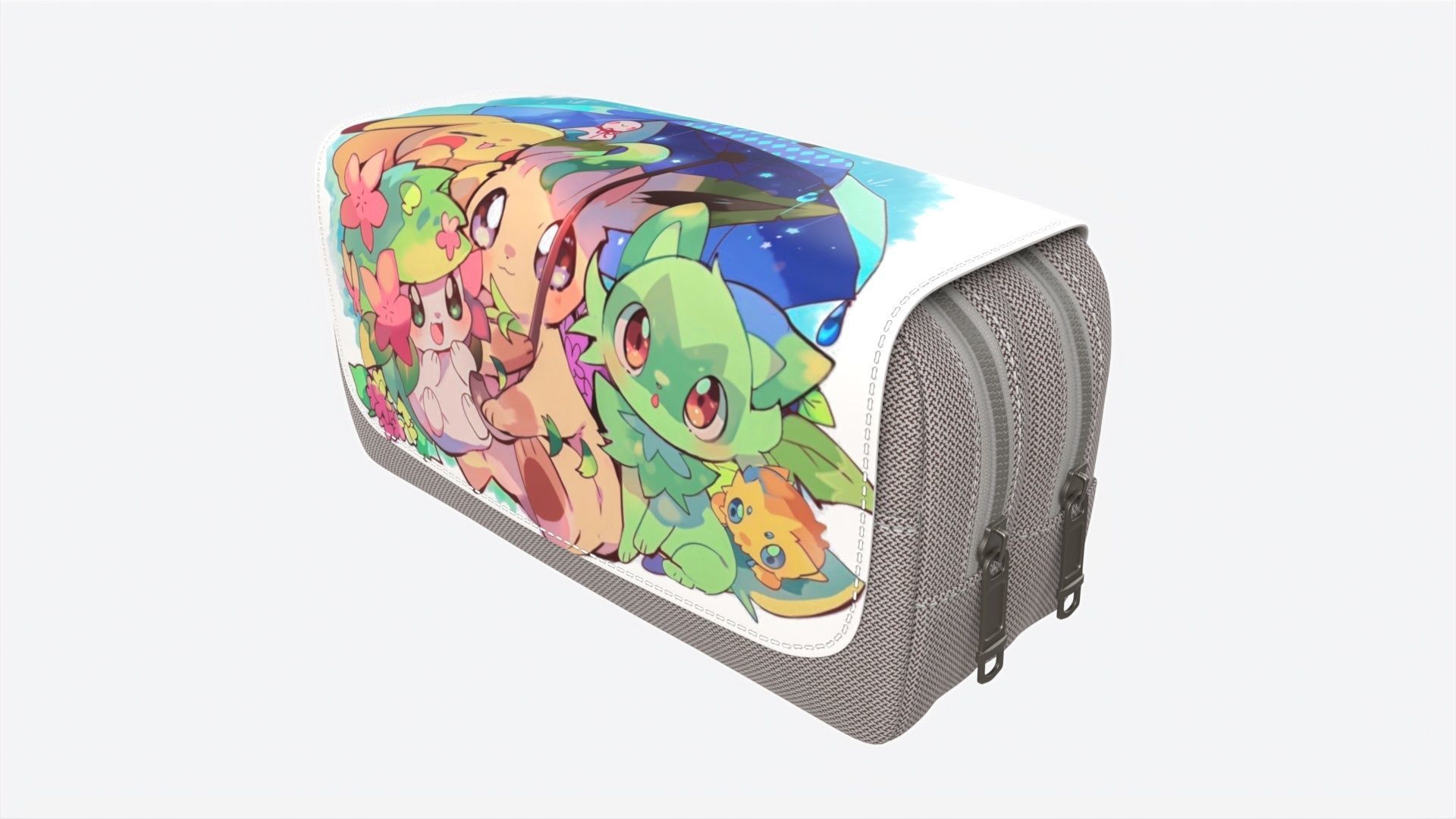 School Large Pencil Case 3D model_2