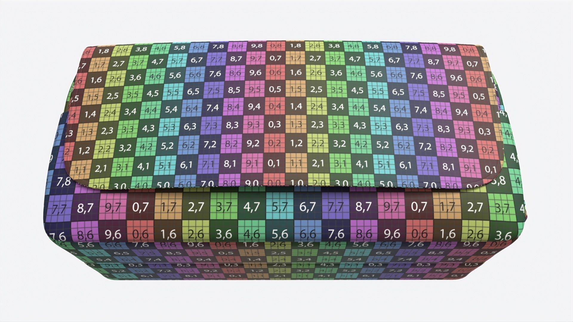 School Large Pencil Case 3D model_8