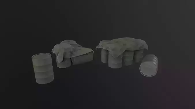 Military Barrel Pack 3D Model Low-poly 3D model Military Barrel Pack 3D Model Low-poly 3D model