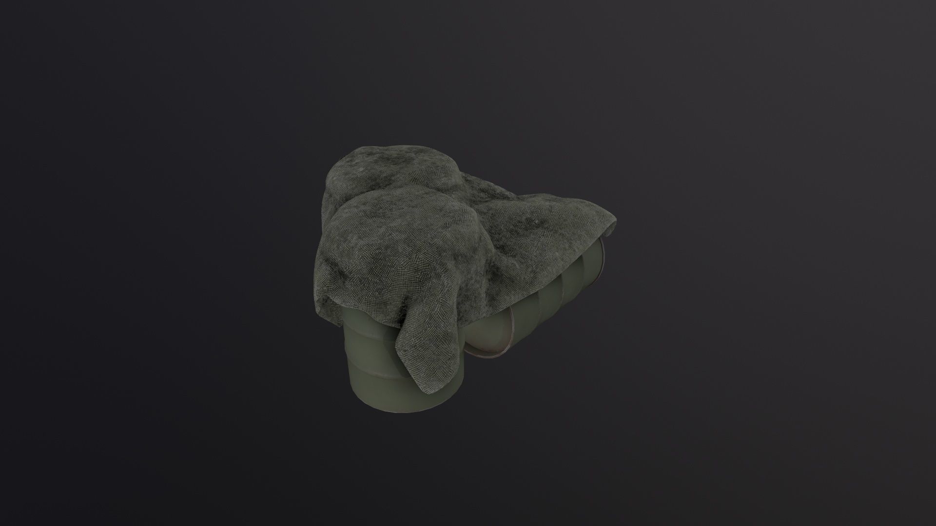 Military Barrel Pack 3D Model Low-poly 3D model_3